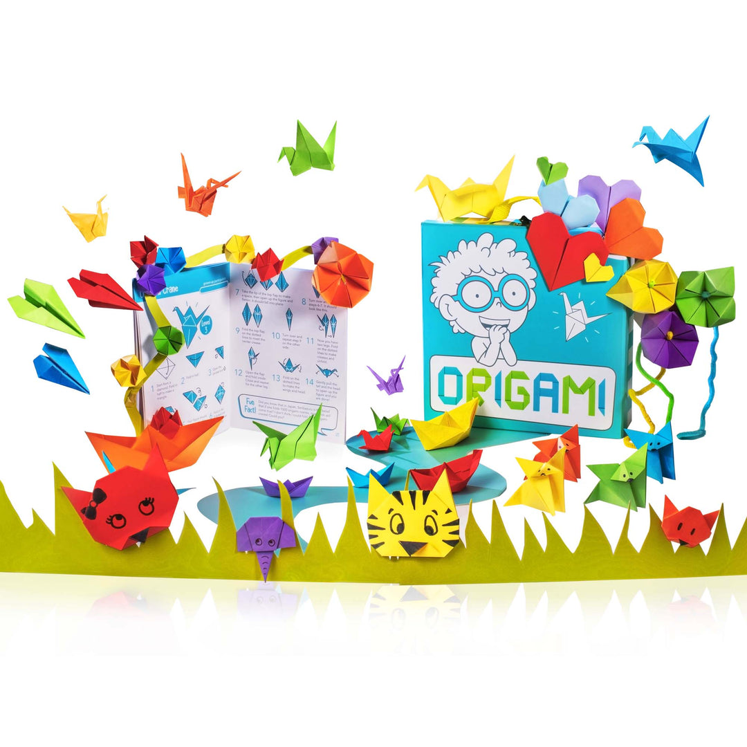 Origami gift activity kit fro children to learn Japanese folding