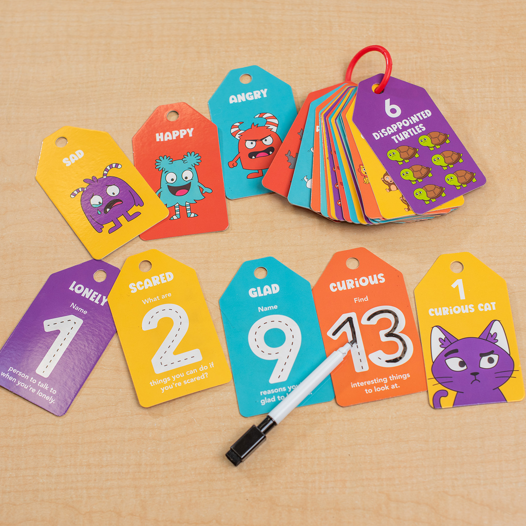 Dry Erase Flash Cards - 123 Emotions