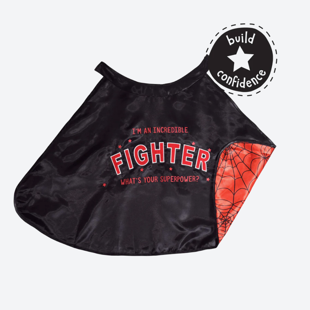 Red and Black Reversible Fighter Cape