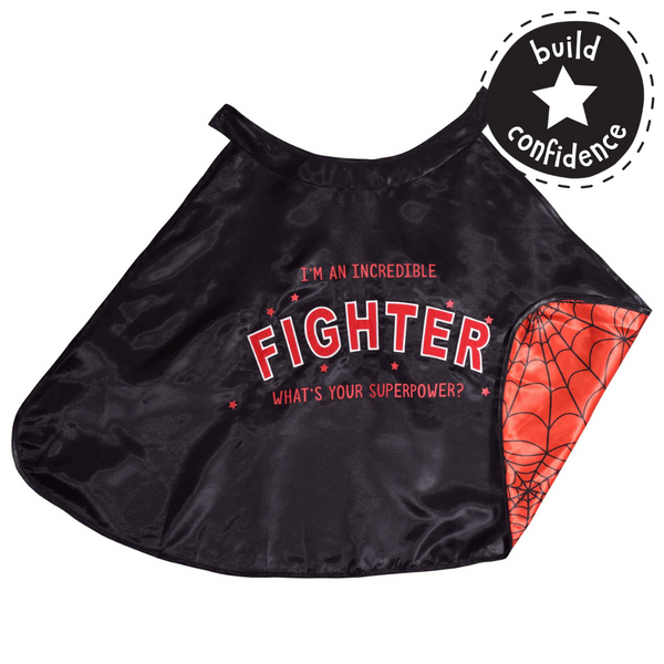 Red and Black Reversible Fighter Cape